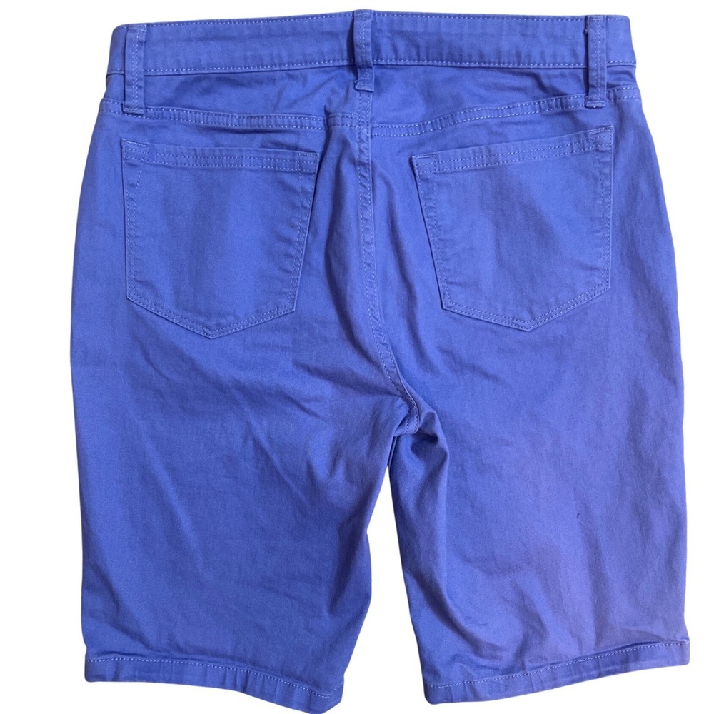 Riders by Lee Womens Mid Rise Bermuda Shorts Purple Size 10M Pristine - Picture 2 of 5